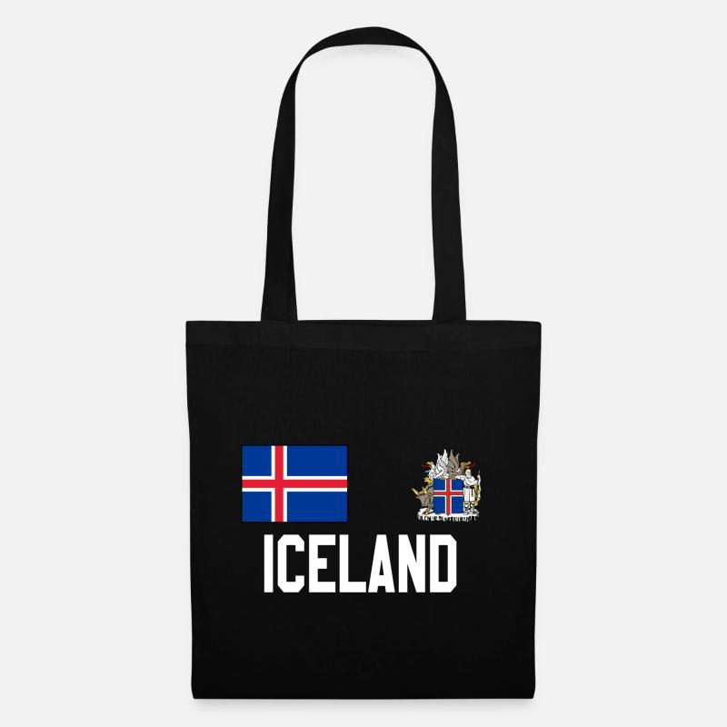 Islande - Sac en tissu - noir