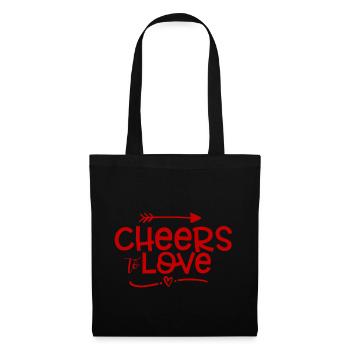 Cheers to Love Gift Gift - Stoffbeutel - Schwarz - Vorne