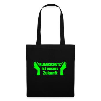 Klimaschutz - Stoffbeutel - Schwarz - Vorne