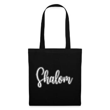 Shalom Peace & Harmony Jüdische Weihnachtsgeschenke - Stoffbeutel - Schwarz - Vorne