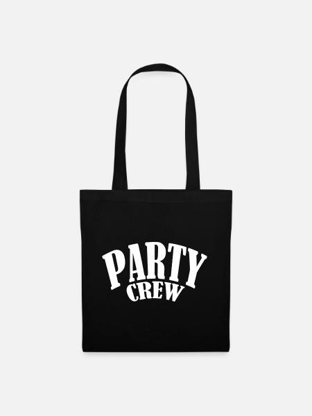 party partycrew partymonster dj deejay disco crew - Stoffbeutel - Schwarz