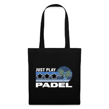 padel padeltennis padeltennisspieler - Stoffbeutel - Schwarz - Vorne