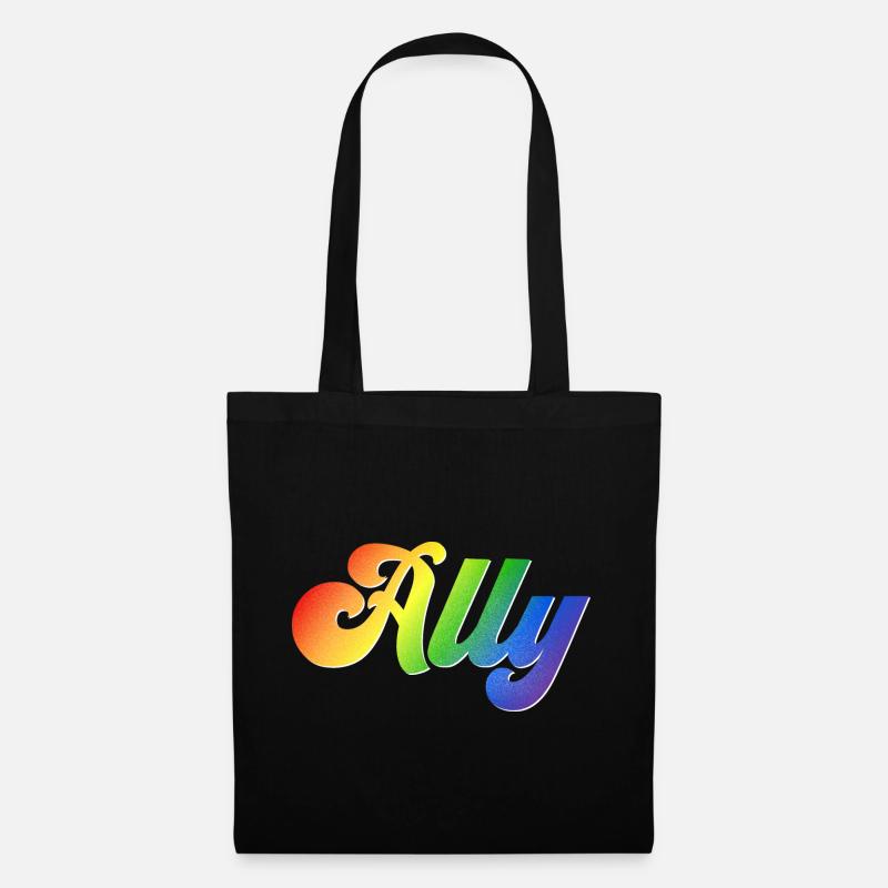 Ally LGBT Pride Unterstützung - Stoffbeutel - Schwarz