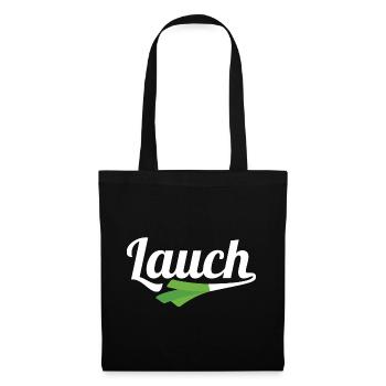 Lauch ohne Muskeln - Stoffbeutel - Schwarz - Vorne