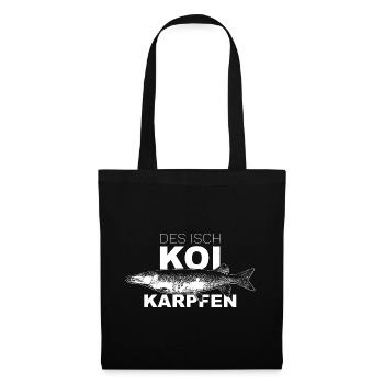 Koi Karpfen - schwäbisches Wortspiel - Stoffbeutel - Schwarz - Vorne