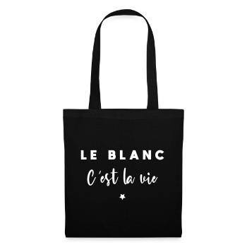 Le blanc c est la vie - Sac en tissu - noir - Devant