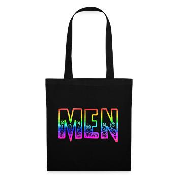 men rs regenbogen - Stoffbeutel - Schwarz - Vorne