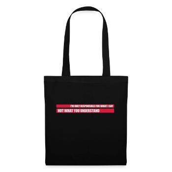 what I say quote - Tote Bag - black - Front