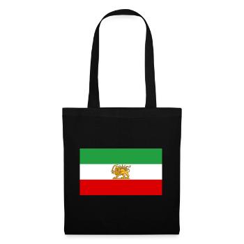 Lion et Soleil Drapeau iranien - Sac en tissu - noir - Devant