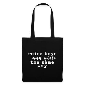 Élever les garçons et les filles de la même manière 2 - Sac en tissu - noir - Devant