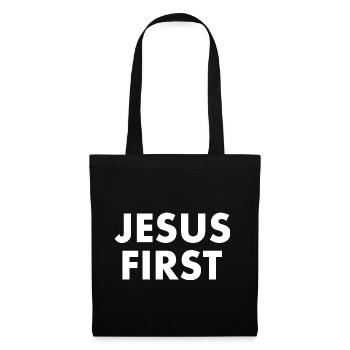 Jesus first - Stoffbeutel - Schwarz - Vorne