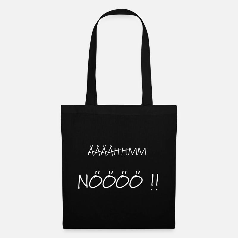 äähhmm nöö - Stoffbeutel - Schwarz