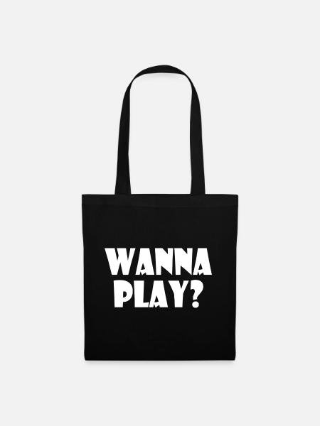 Wanna play - Stoffbeutel - Schwarz