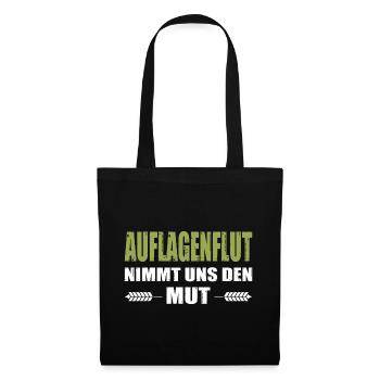 Bauerndemo Landwirt Auflagenflut Nimmt Uns Den Mut - Stoffbeutel - Schwarz - Vorne