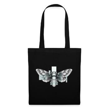 Insecte coléoptère inventé croisé avec un papillon - Sac en tissu - noir - Devant