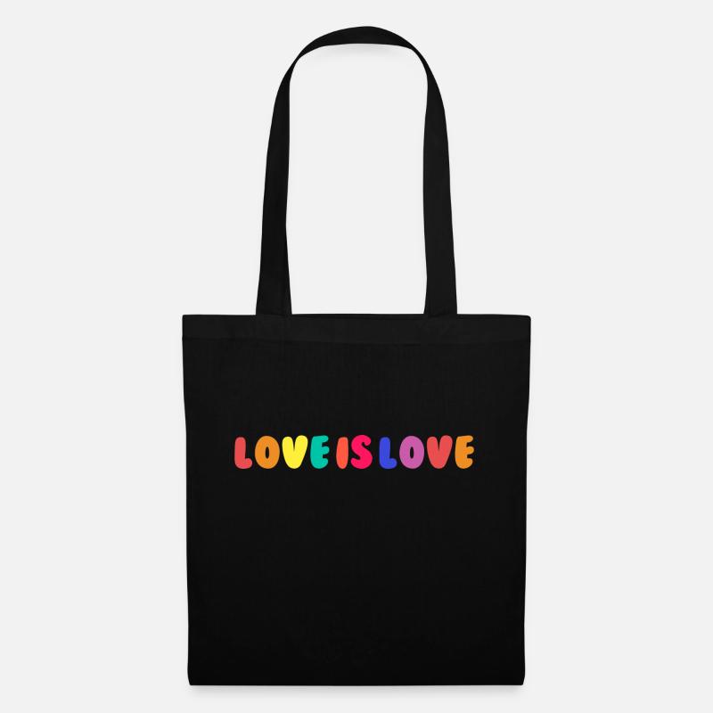 Love is Love - Stoffbeutel - Schwarz