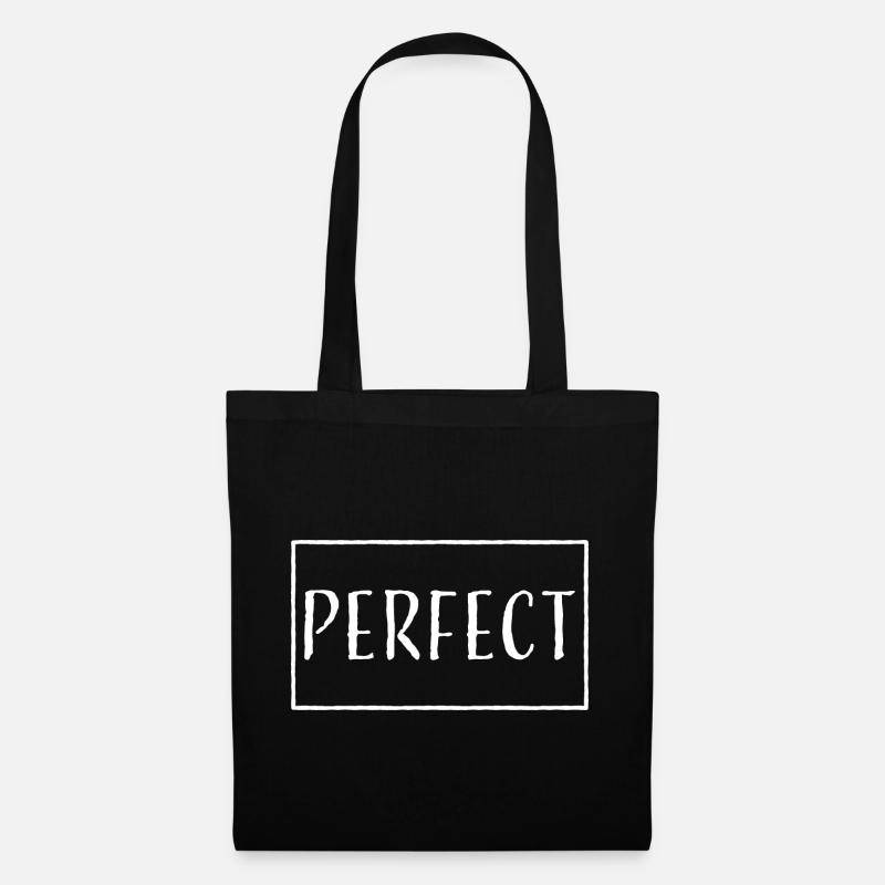 Perfect Tshirt design white - Tote Bag - black
