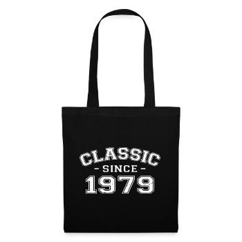 Vintage 1979 Geburtstagsgeschenk 1979 Klassiker - Stoffbeutel - Schwarz - Vorne