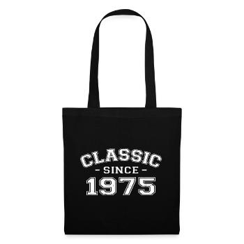 Vintage 1975 Geburtstagsgeschenk 1975 Klassiker - Stoffbeutel - Schwarz - Vorne
