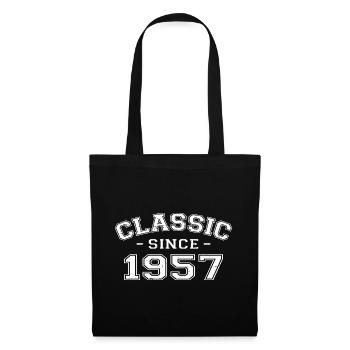 Vintage 1957 Geburtstagsgeschenk 1957 Klassiker - Stoffbeutel - Schwarz - Vorne