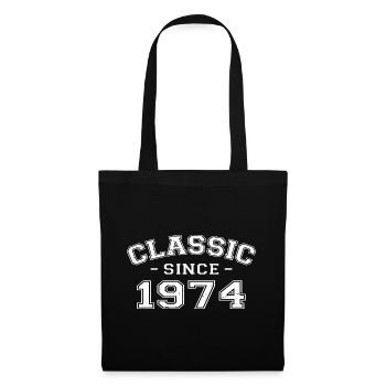 Vintage 1974 Geburtstagsgeschenk 1974 Klassiker - Stoffbeutel - Schwarz - Vorne