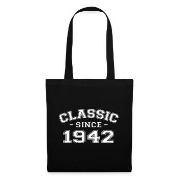 Vintage 1942 Geburtstagsgeschenk 1942 Klassiker - Stoffbeutel - Schwarz - Vorne