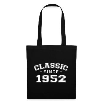 Vintage 1952 Geburtstagsgeschenk 1952 Klassiker - Stoffbeutel - Schwarz - Vorne