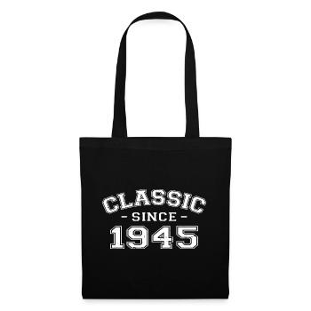 Vintage 1945 Geburtstagsgeschenk 1945 Klassiker - Stoffbeutel - Schwarz - Vorne