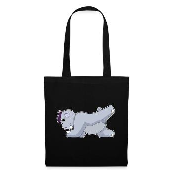 Hippopotames Entraînement des abdominaux Bodybuilding - Sac en tissu - noir - Devant