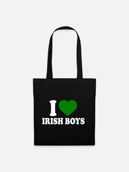 I love irish boys - Stoffbeutel - Schwarz