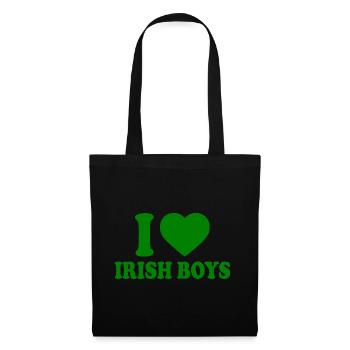 I love irish boys - Stoffbeutel - Schwarz - Vorne
