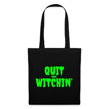 Spooky Green Witching Quit Design - Stoffbeutel - Schwarz - Vorne