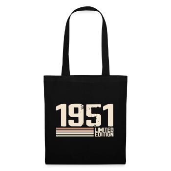 1951 Millésime 1951 Anniversaire 1951 Rétro 1951 - Sac en tissu - noir - Devant