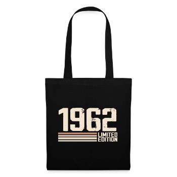 1962 Millésime 1962 Anniversaire 1962 Rétro 1962 - Sac en tissu - noir - Devant