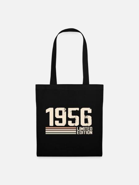 1956 Jahrgang 1956 Geburtstag 1956 Retro 1956 - Stoffbeutel - Schwarz