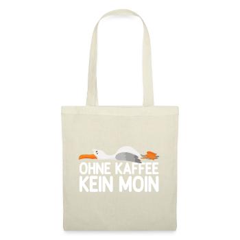 Ohne Kaffee Kein Moin - Möwe - Stoffbeutel - Natur - Vorne