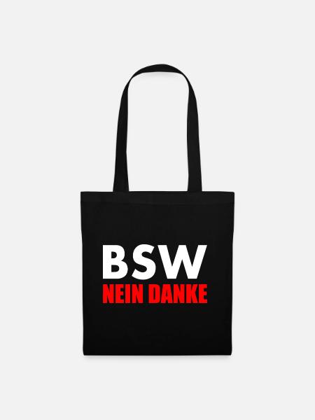 Bsw nein danke - Stoffbeutel - Schwarz