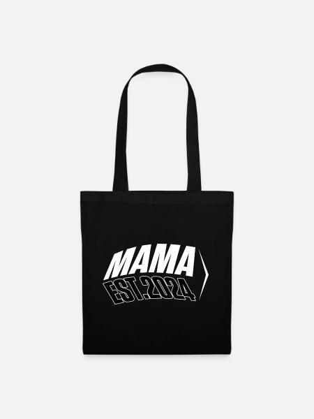MAMA Shirt Est.2024 - Stoffbeutel - Schwarz