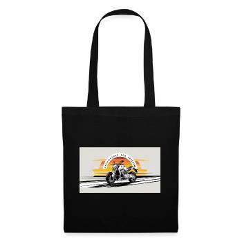 Motorrad Freiheit Sonnenuntergang Design - Stoffbeutel - Schwarz - Vorne