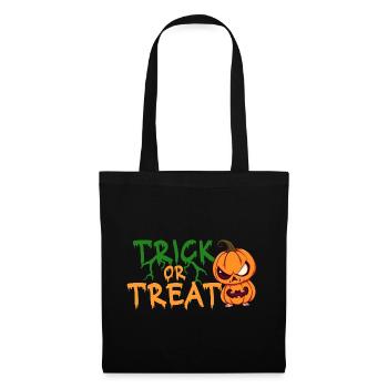 Citrouille d’Halloween Trick or Treat - Sac en tissu - noir - Devant