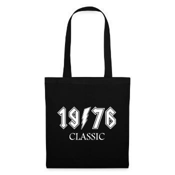 1976 Vintage Rock Design Jubiläum - Stoffbeutel - Schwarz - Vorne