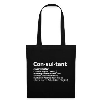 Consultant Consultant Funny Definition - Tote Bag - black - Front