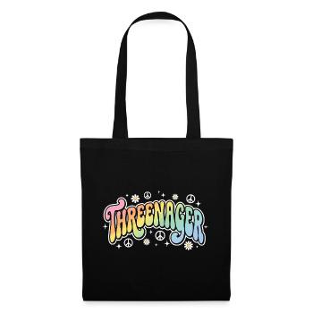 Threenager 3rd Birthday 3 Years Girls - Tote Bag - black - Front