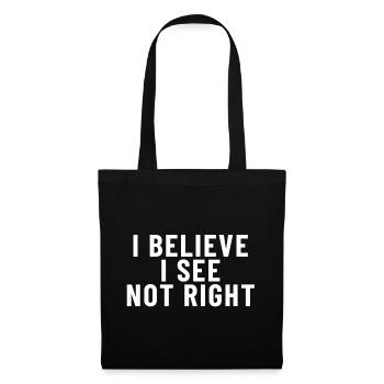 Je crois que je ne vois pas bien, Denglish - Sac en tissu - noir - Devant