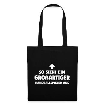 So sieht ein großartiger Handballspieler aus - Stoffbeutel - Schwarz - Vorne