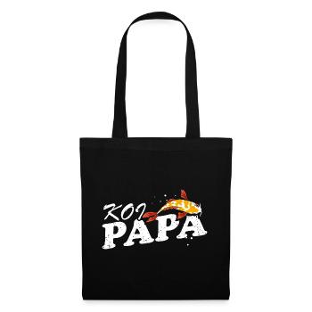 Koi Papa Funny Pond Dad Fish Keeper Pride - Tote Bag - black - Front