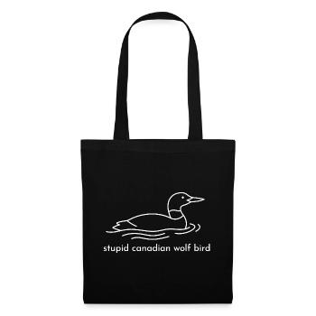 Art monochrome en traits de canard sur l’eau - Sac en tissu - noir - Devant