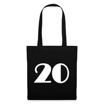 20. 20th ANNIVERSARY. 20 YEARS ANNIVERSARY. 20 YEARS. - Tote Bag - black - Front