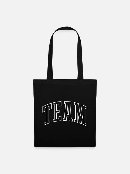 Team Outline - Stoffbeutel - Schwarz
