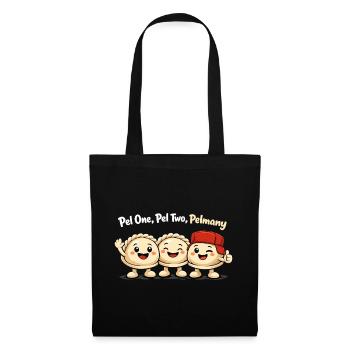 Pel One, Pel Two, Pelmany – Pelmeni Friends - Tote Bag - black - Front
